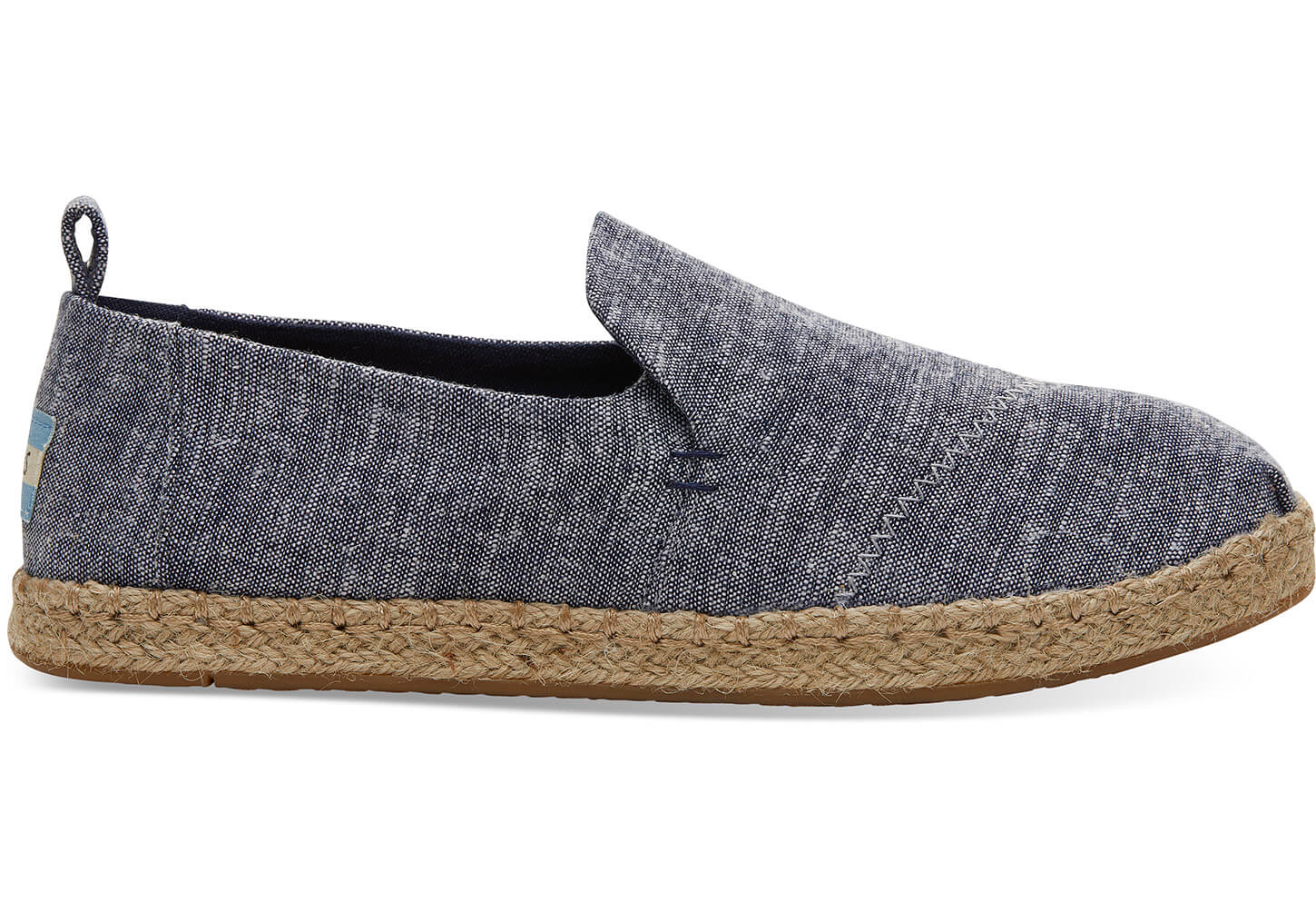 Toms Deconstructed Chambray - Womens Alpargata Espadrilles - Navy - NZ - 748059TQR